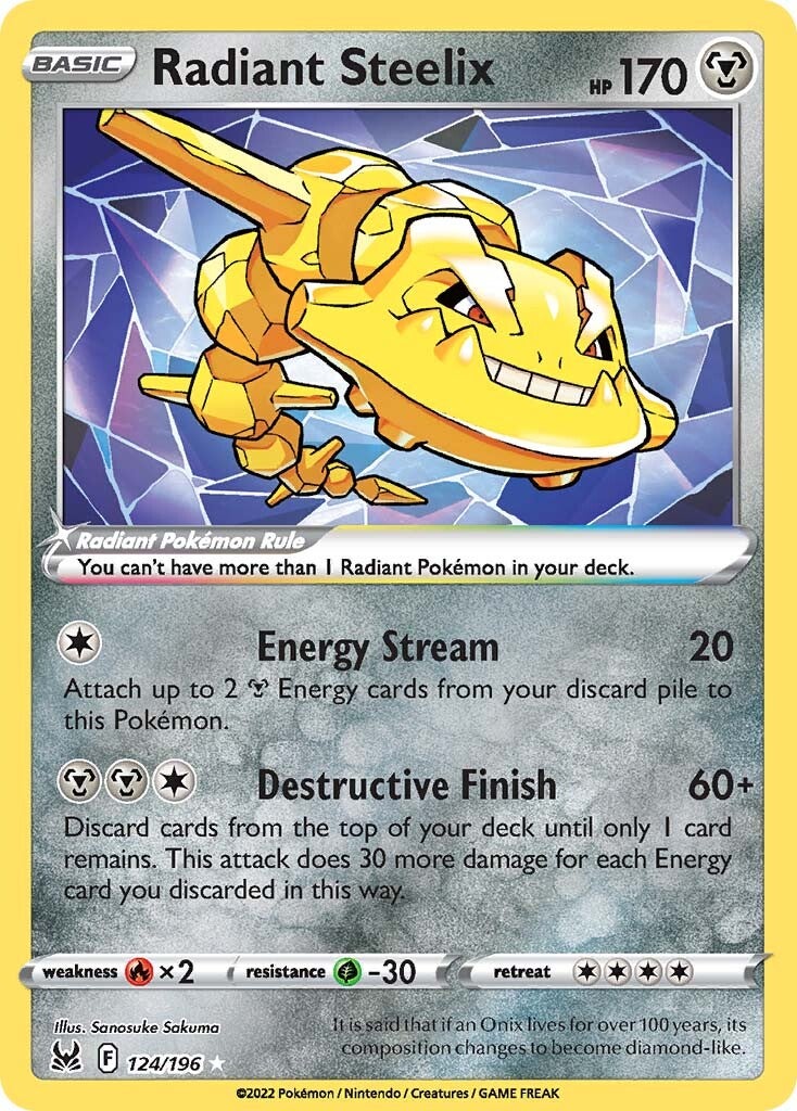 Radiant Steelix (124/196) [Sword & Shield: Lost Origin] | Card Citadel