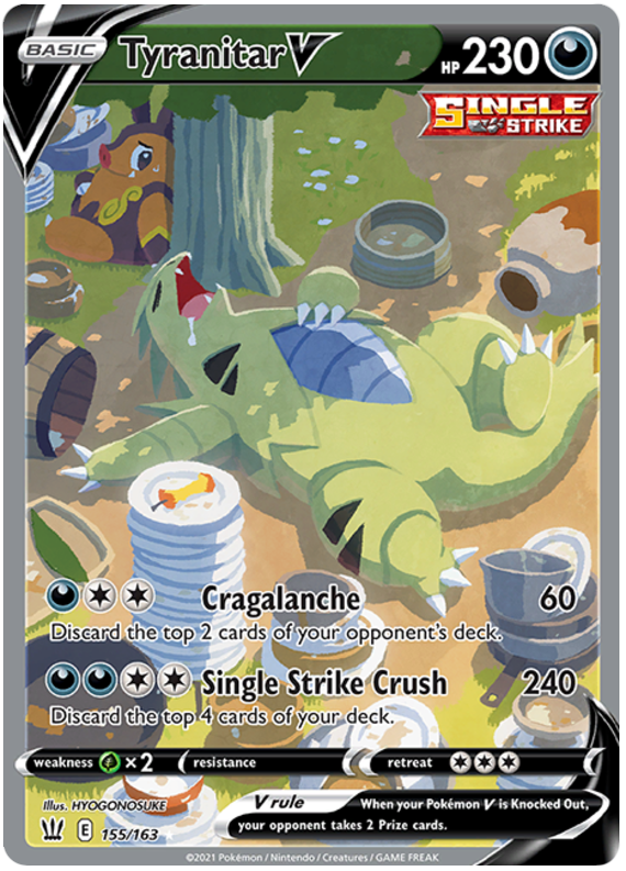 Tyranitar V (155/163) [Sword & Shield: Battle Styles] | Card Citadel