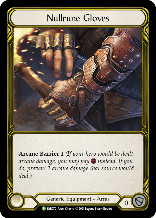 Nullrune Gloves (Golden) [FAB070] (Promo)  Cold Foil | Card Citadel
