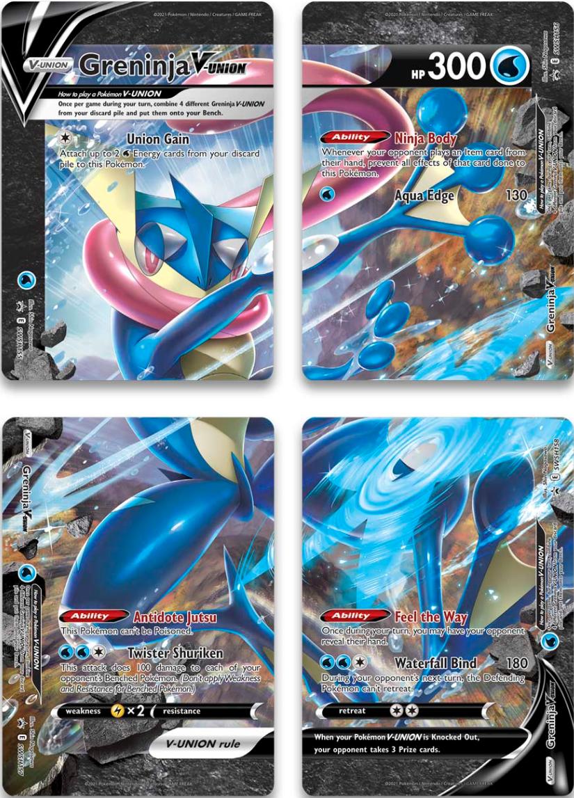 Greninja V-Union (Set of 4) [Sword & Shield: Black Star Promos] | Card Citadel