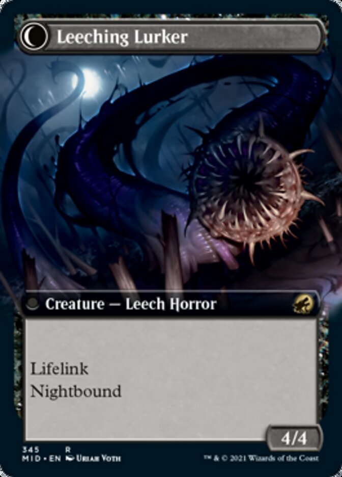 Curse of Leeches // Leeching Lurker (Extended Art) [Innistrad: Midnight Hunt] | Card Citadel
