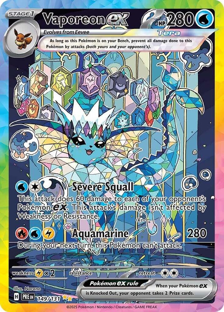 Vaporeon ex (149/131) [Scarlet & Violet: Prismatic Evolutions] | Card Citadel
