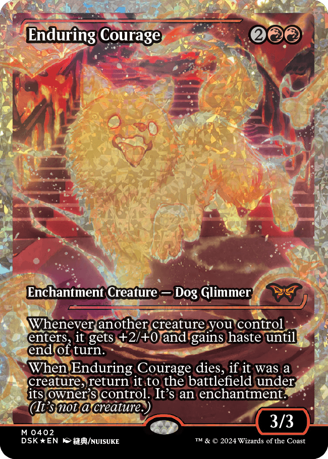 Enduring Courage (Japan Showcase Fracture Foil) [Duskmourn: House of Horror] | Card Citadel