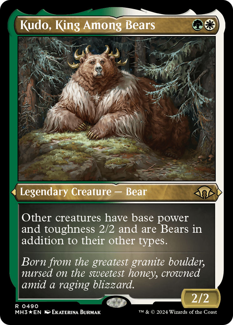 Kudo, King Among Bears (Foil Etched) [Modern Horizons 3] | Card Citadel