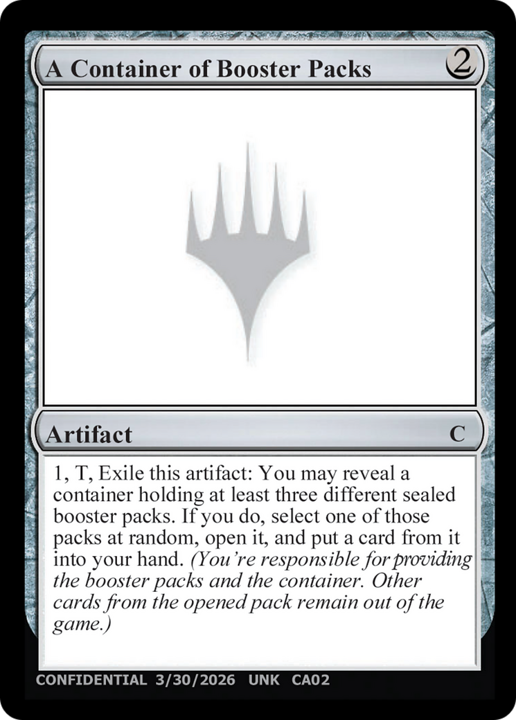 A Container of Booster Packs [Unknown Event] | Card Citadel