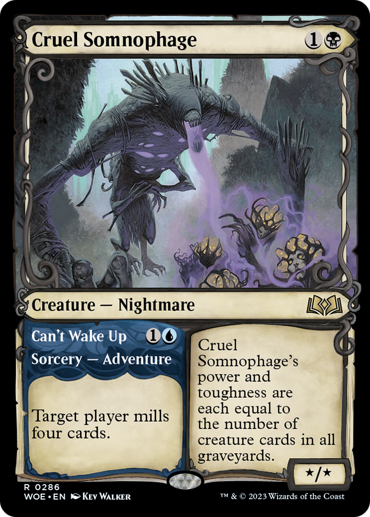 Cruel Somnophage // Can't Wake Up (Showcase) [Wilds of Eldraine] | Card Citadel