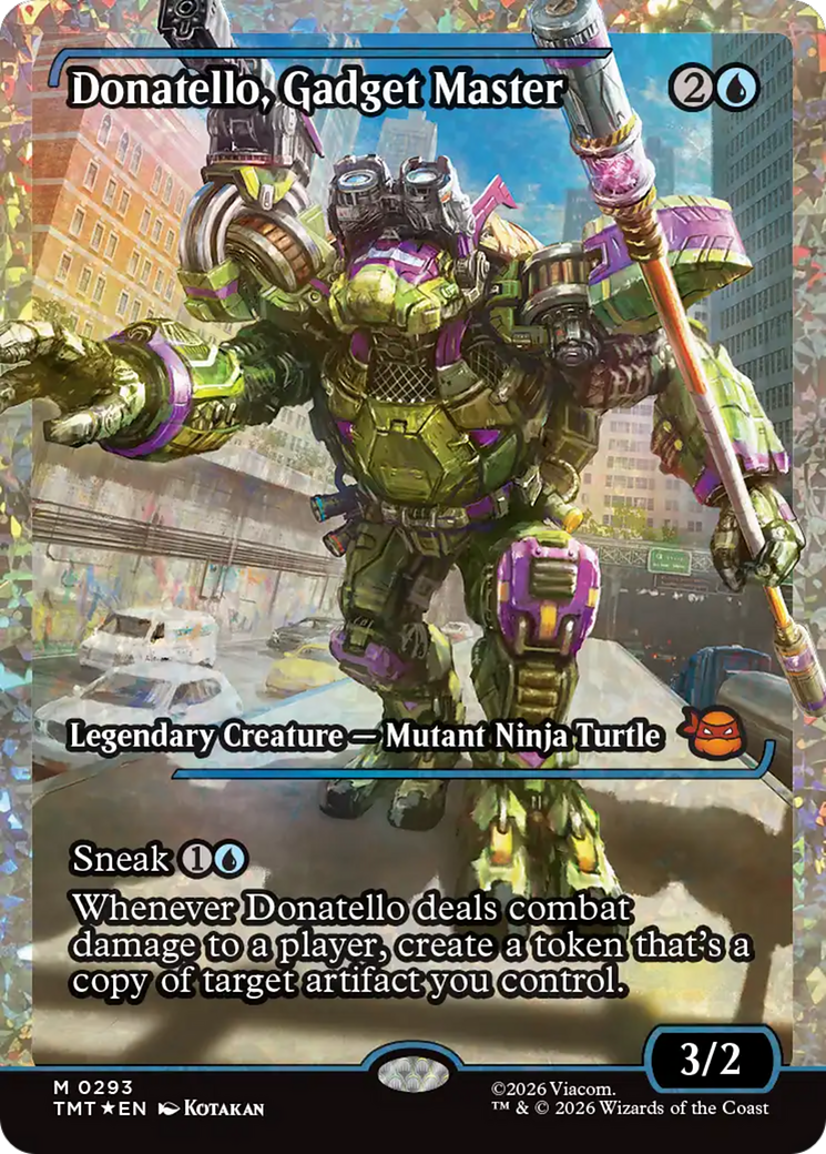 Donatello, Gadget Master (Showcase) (Fracture Foil) [Teenage Mutant Ninja Turtles] | Card Citadel
