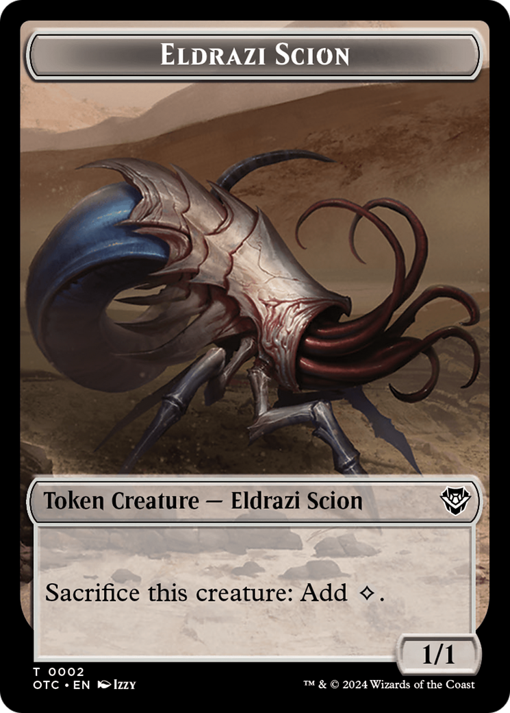 Eldrazi Scion // Treasure Double-Sided Token [Outlaws of Thunder Junction Commander Tokens] | Card Citadel