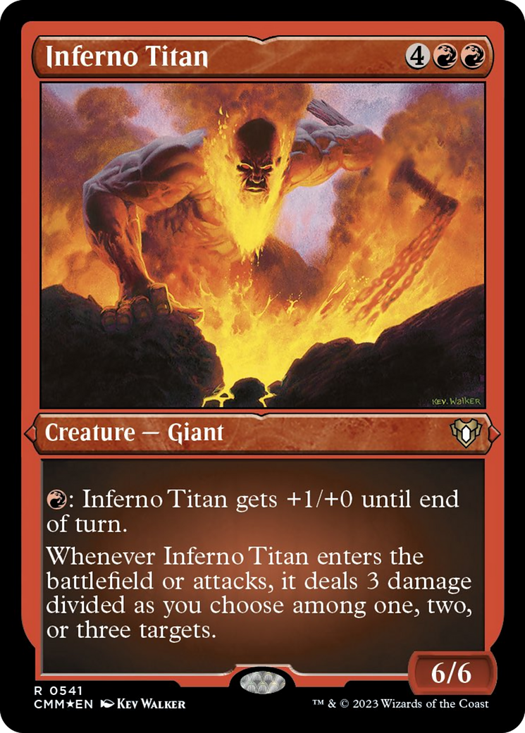 Inferno Titan (Foil Etched) [Commander Masters] | Card Citadel