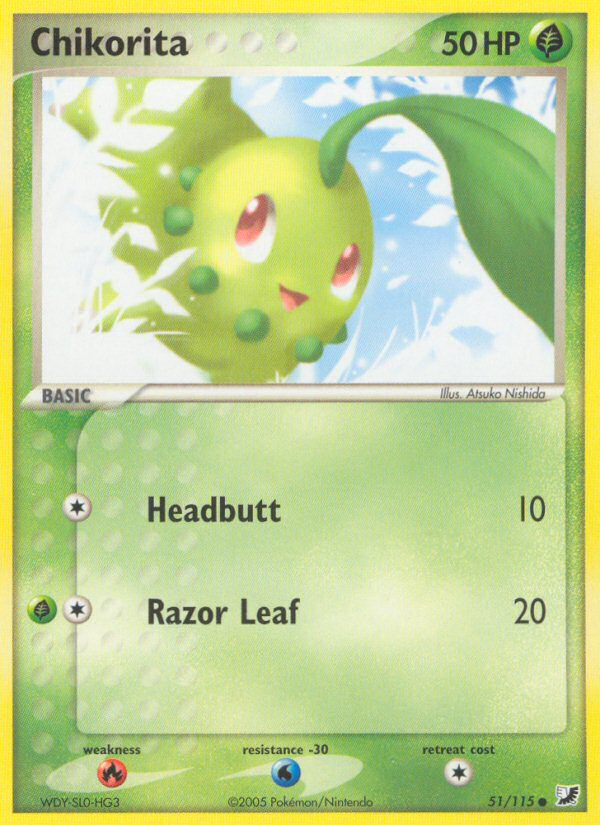 Chikorita (51/115) [EX: Unseen Forces] | Card Citadel