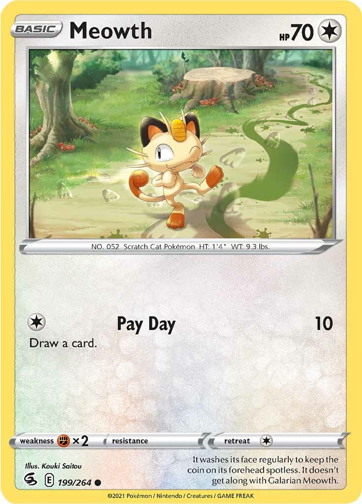 Meowth (199/264) [Sword & Shield: Fusion Strike] | Card Citadel
