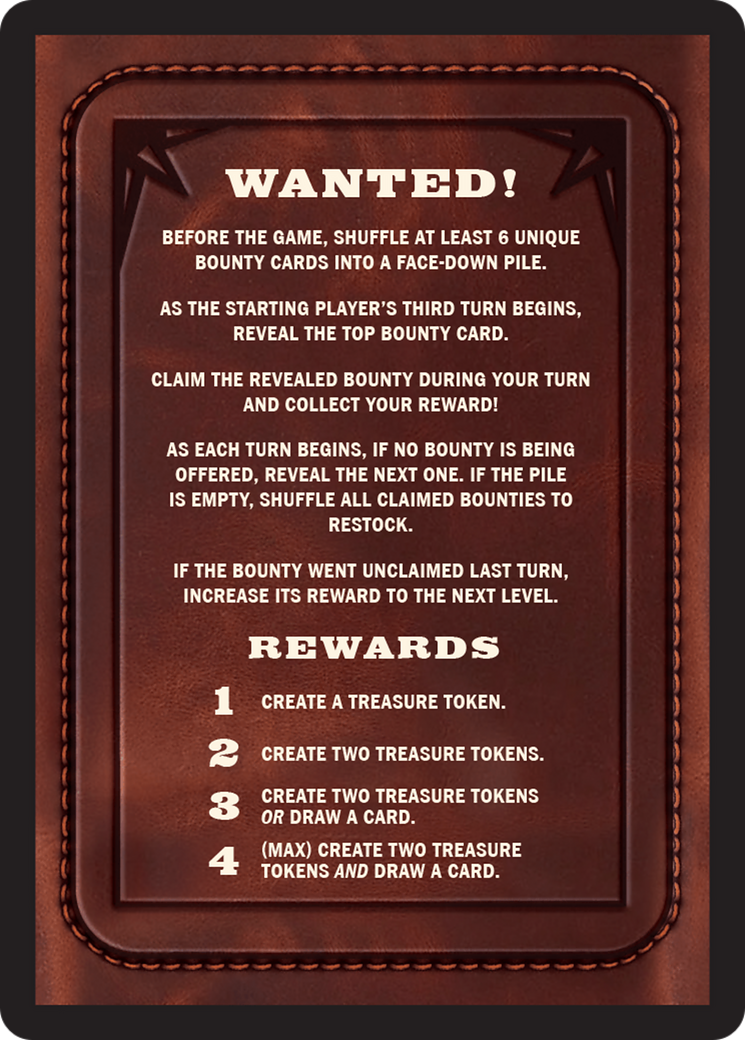 Bounty: The Outsider // Bounty Rules Double-Sided Token [Outlaws of Thunder Junction Commander Tokens] | Card Citadel