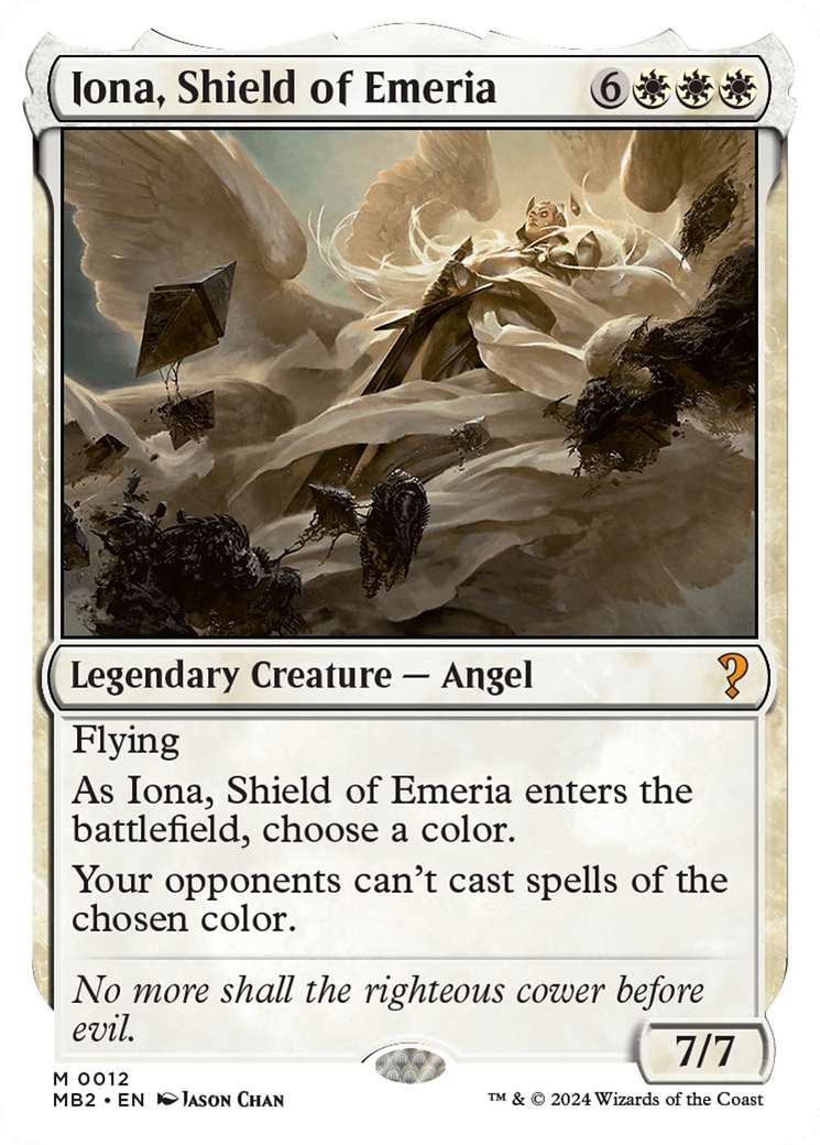 Iona, Shield of Emeria (White Border) [Mystery Booster 2] | Card Citadel