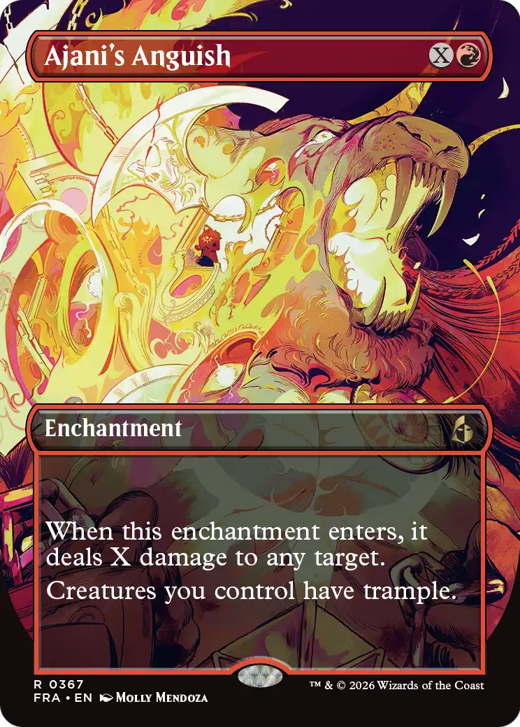 Ajani's Anguish (Borderless) [Reality Fracture] | Card Citadel
