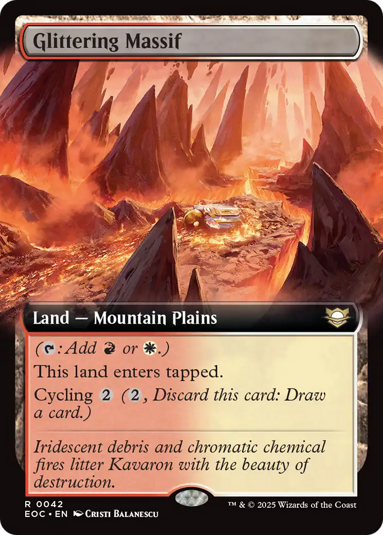 Glittering Massif (Extended Art) [Edge of Eternities Commander] | Card Citadel