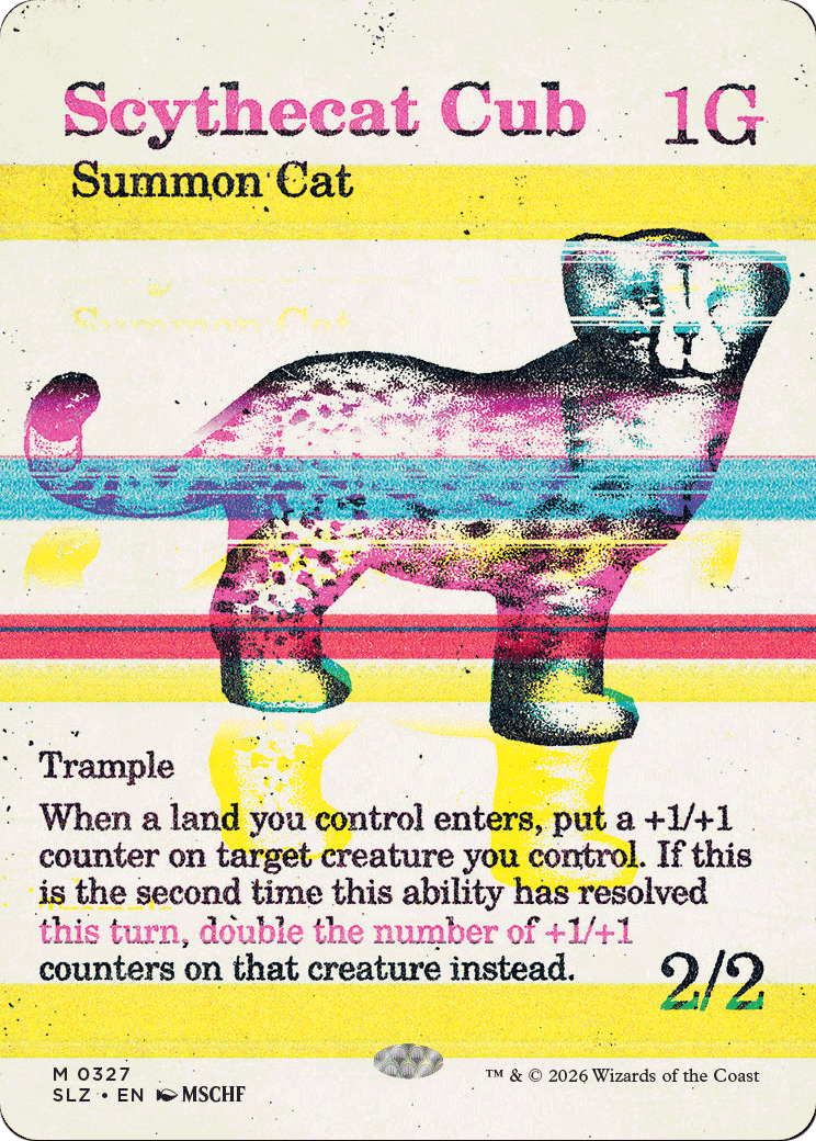 Scythecat Cub (0327) [Secret Lair x MSCHF: The Zeta Set] | Card Citadel
