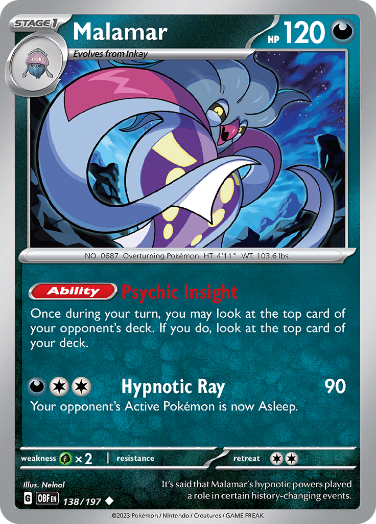 Malamar (138/197) [Scarlet & Violet: Obsidian Flames] | Card Citadel