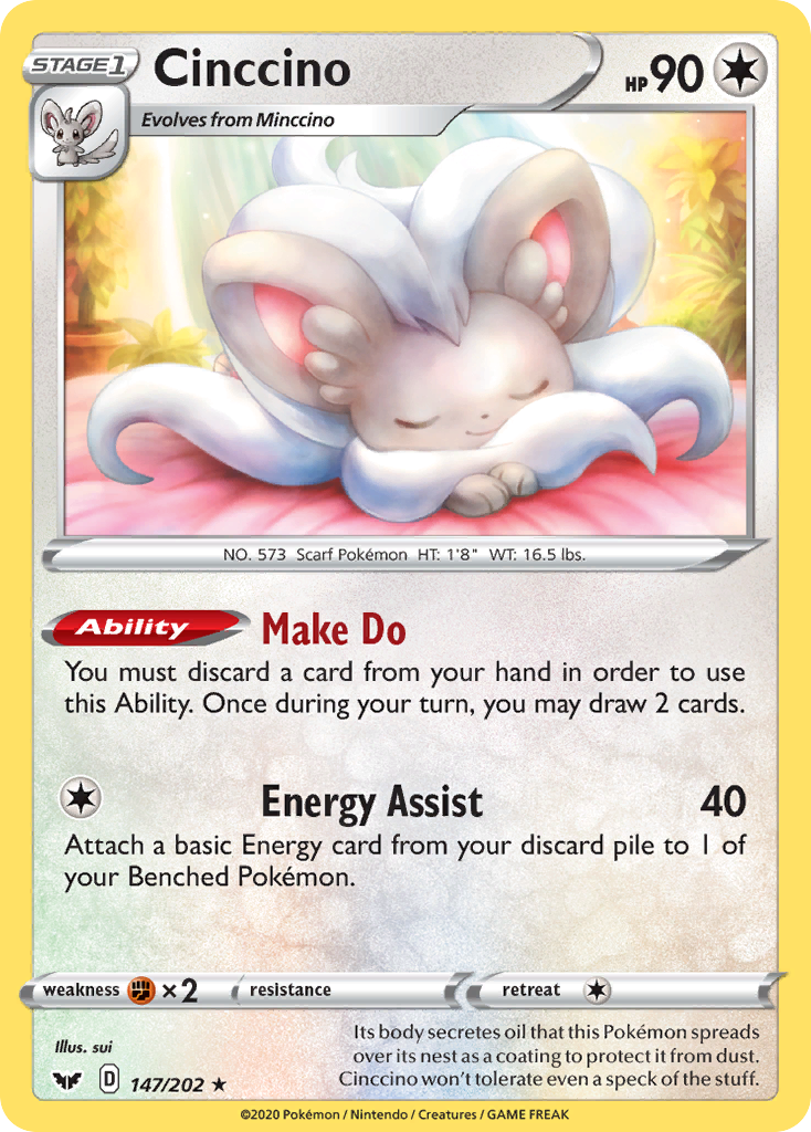 Cinccino (147/202) [Sword & Shield: Base Set] | Card Citadel