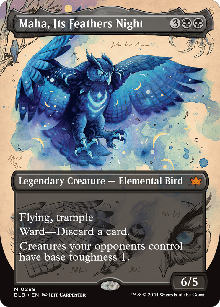 Maha, Its Feather Night (Borderless) [Bloomburrow] | Card Citadel