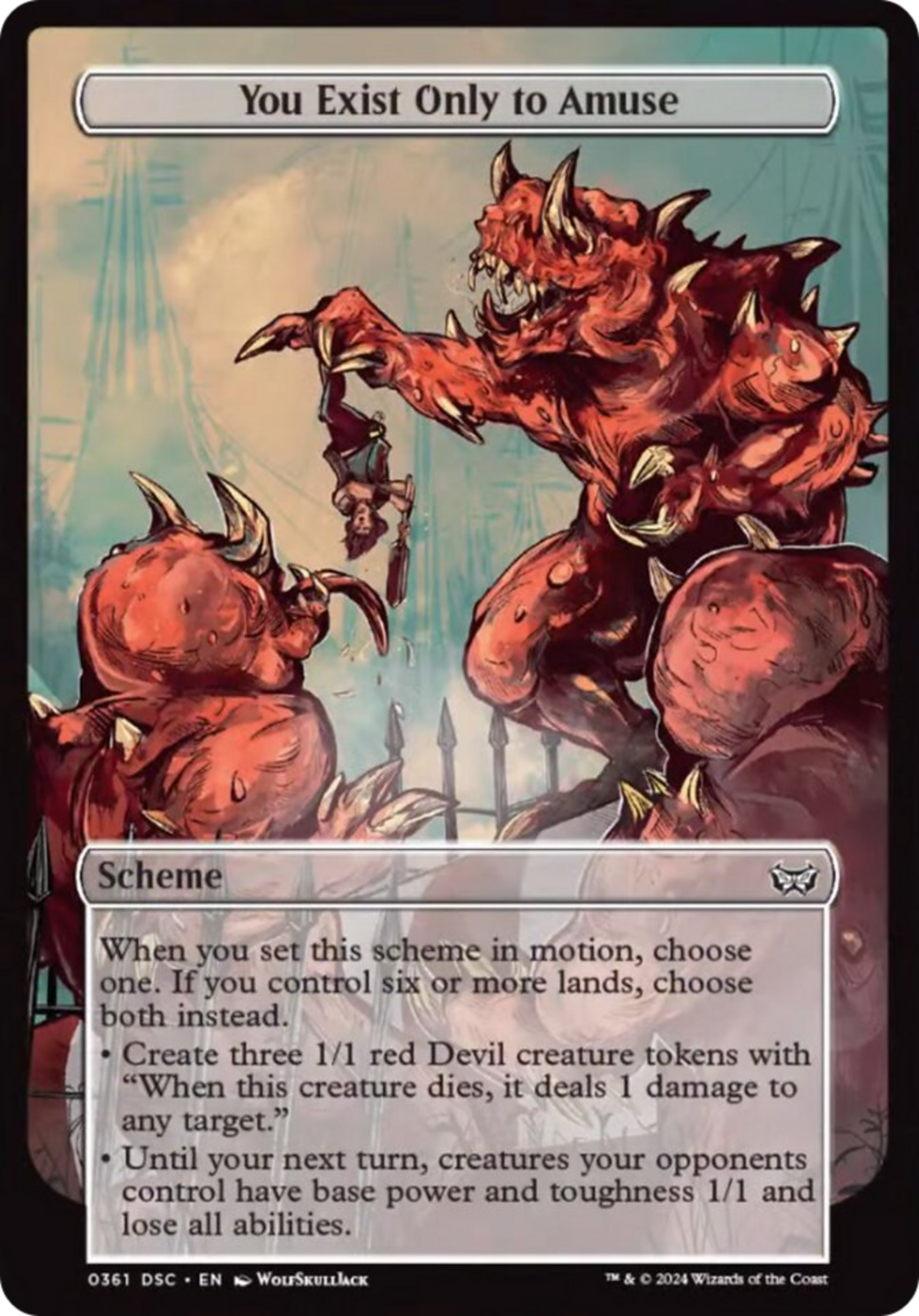 You Exist Only to Amuse (Full Art) [Duskmourn: Archenemy] | Card Citadel