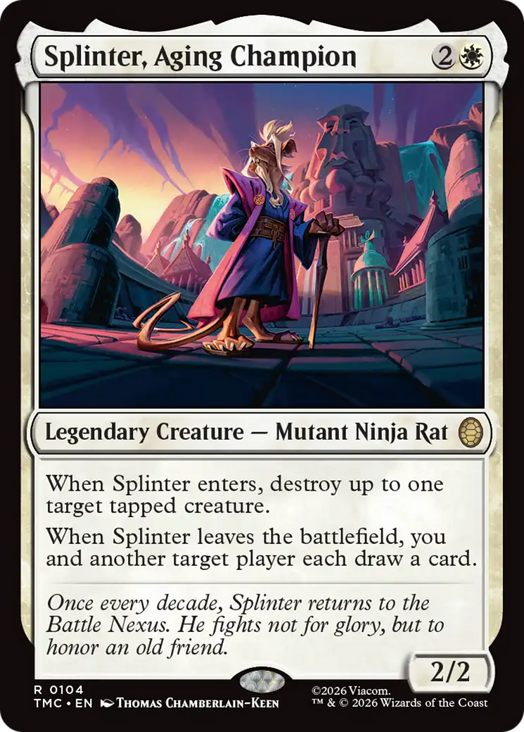 Splinter, Aging Champion [Teenage Mutant Ninja Turtles Commander] | Card Citadel