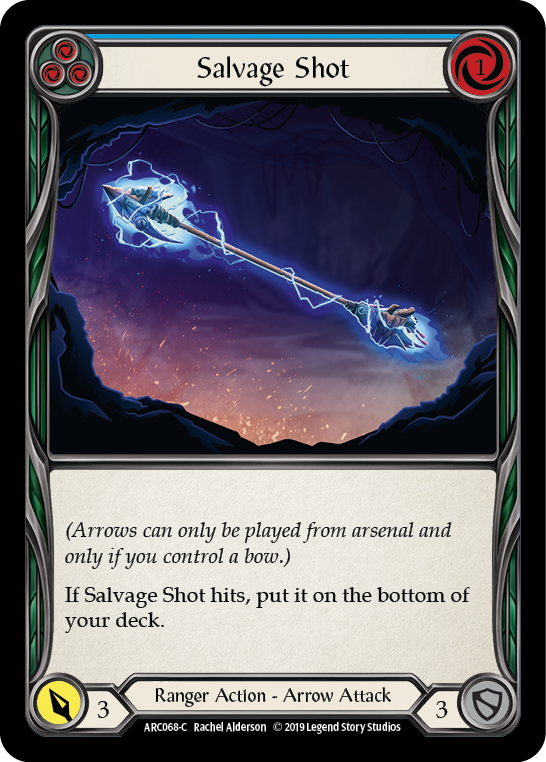 Salvage Shot (Blue) [ARC068-C] (Arcane Rising)  1st Edition Rainbow Foil | Card Citadel