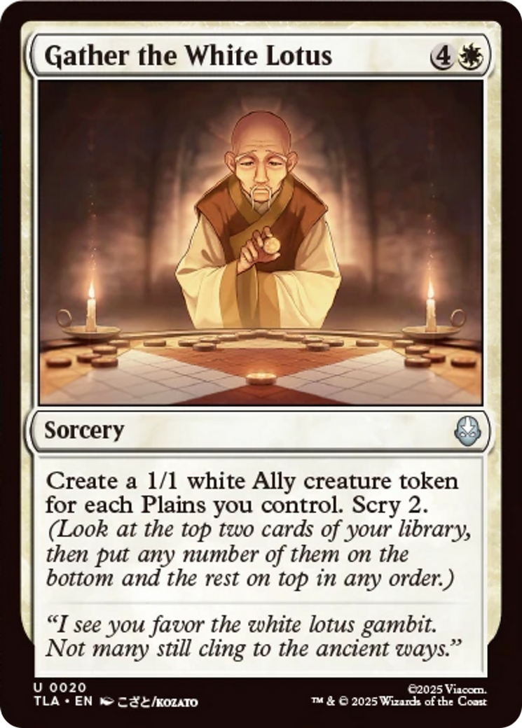 Gather the White Lotus [Avatar: The Last Airbender] | Card Citadel