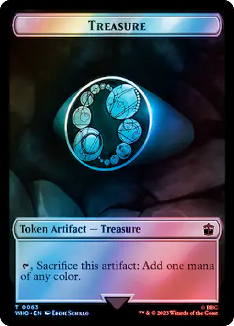 Alien Angel // Treasure (0063) Double-Sided Token (Surge Foil) [Doctor Who Tokens] | Card Citadel