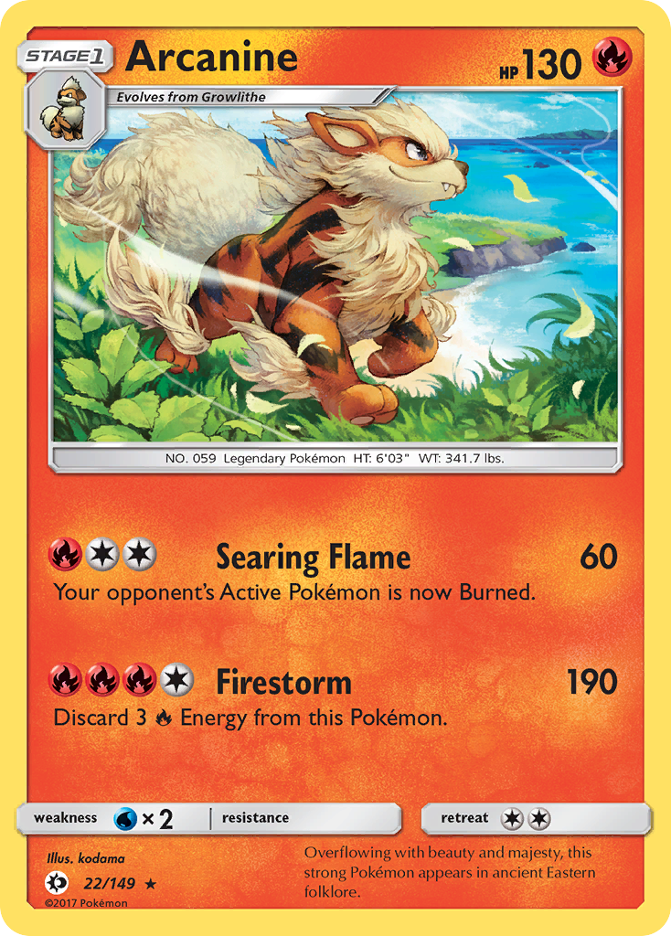 Arcanine (22/149) [Sun & Moon: Base Set] | Card Citadel