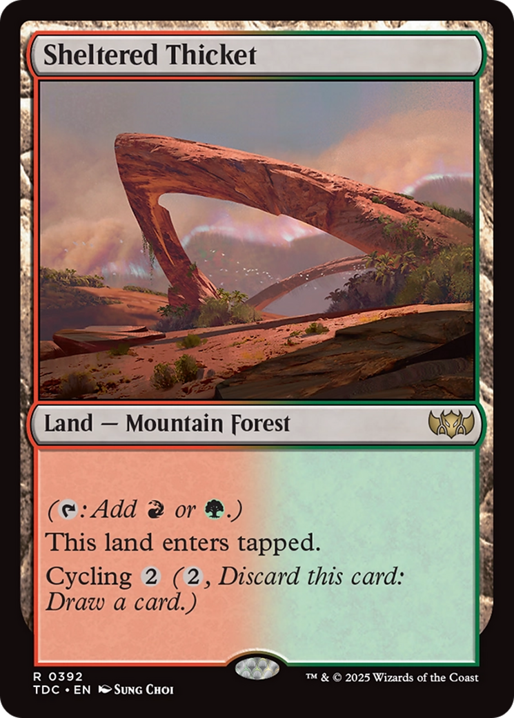 Sheltered Thicket [Tarkir: Dragonstorm Commander] | Card Citadel