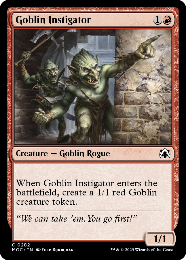 Goblin Instigator [March of the Machine Commander] | Card Citadel