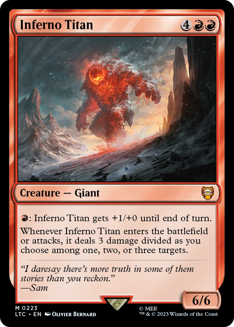 Inferno Titan [The Lord of the Rings: Tales of Middle-Earth Commander] | Card Citadel
