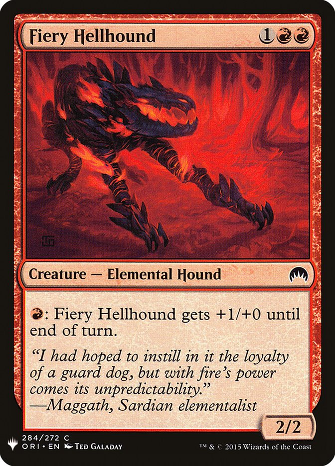 Fiery Hellhound [Mystery Booster] | Card Citadel