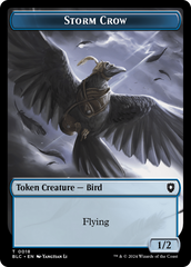 Storm Crow // Frog Lizard Double-Sided Token [Bloomburrow Commander Tokens] | Card Citadel