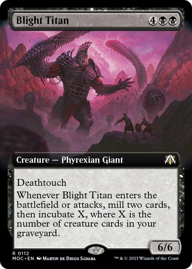 Blight Titan (Extended Art) [March of the Machine Commander] | Card Citadel