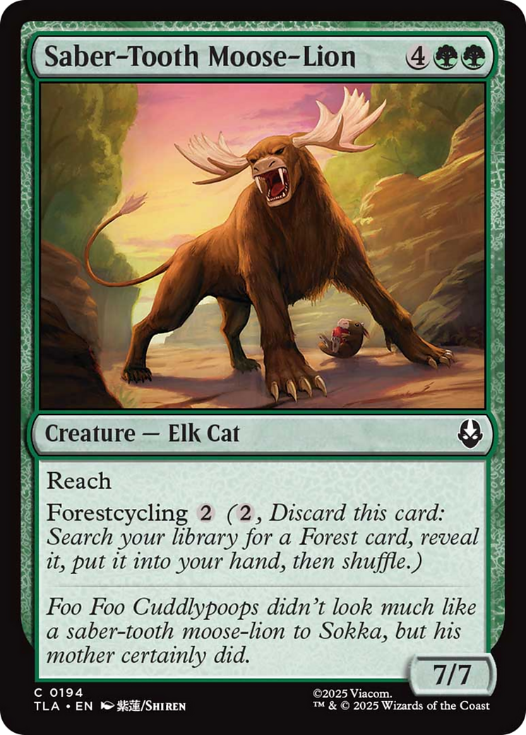 Saber-Tooth Moose-Lion [Avatar: The Last Airbender] | Card Citadel