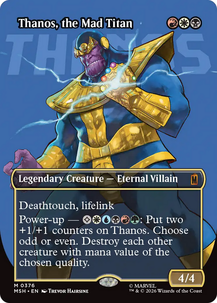 Thanos, the Mad Titan (Borderless) (0376) [Marvel Super Heroes] | Card Citadel