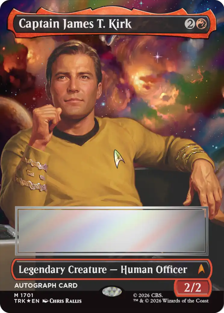 Captain James T. Kirk (Borderless) (Signed) [Star Trek] | Card Citadel