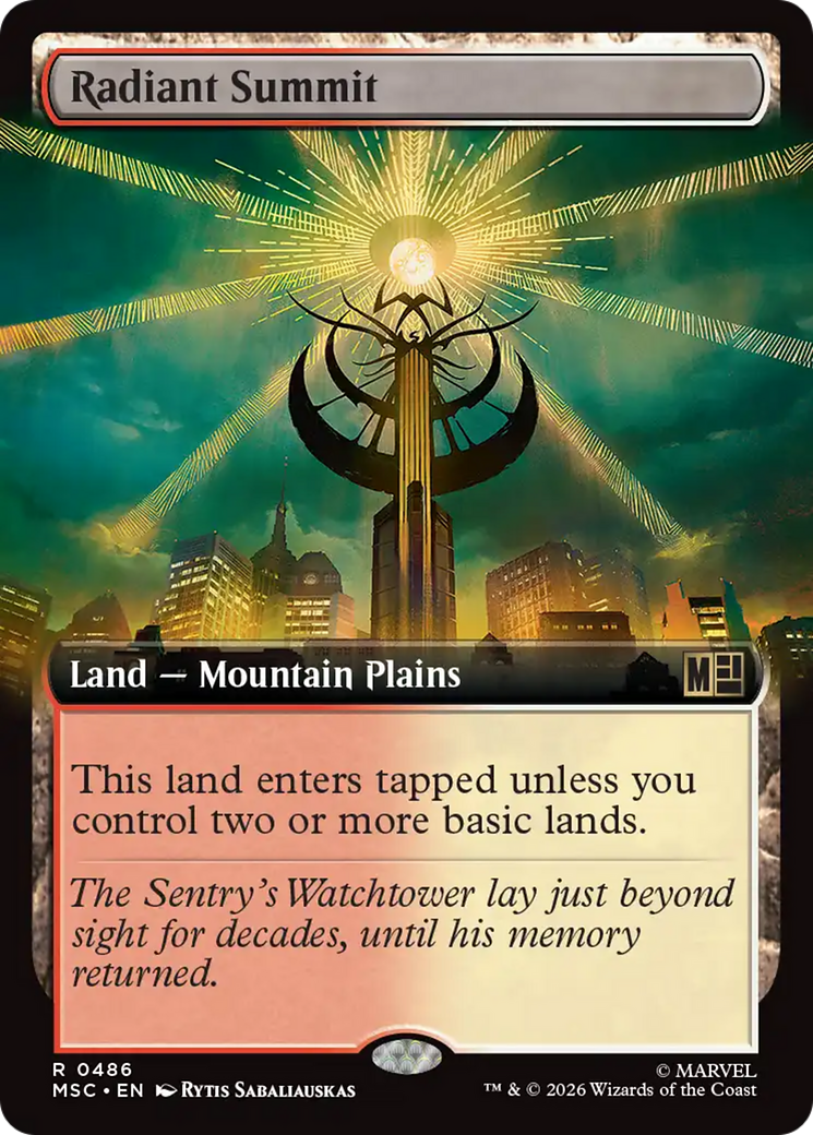 Radiant Summit (Extended Art) [Marvel Super Heroes Commander] | Card Citadel