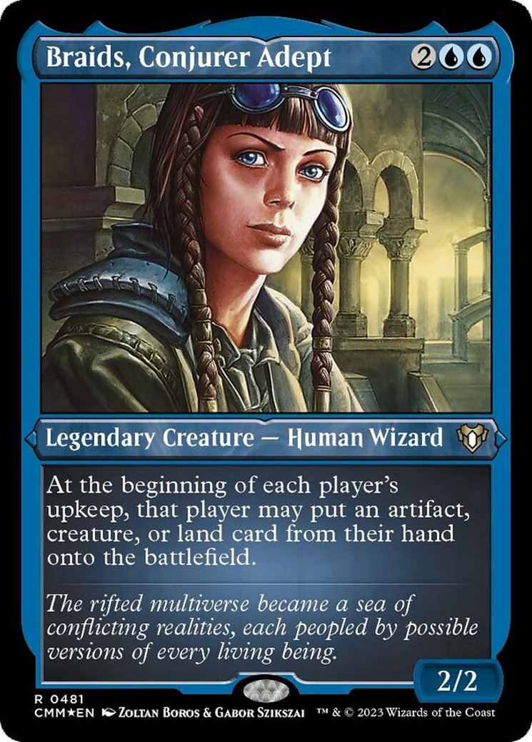 Braids, Conjurer Adept (Foil Etched) [Commander Masters] | Card Citadel