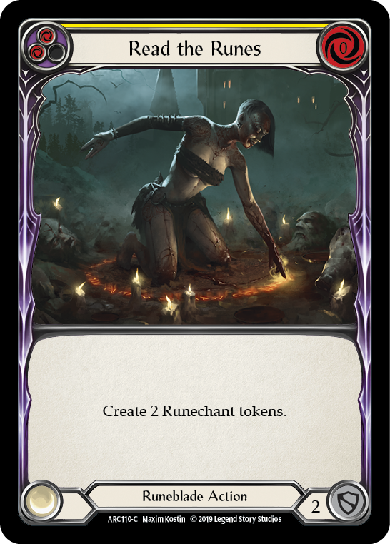 Read the Runes (Yellow) [ARC110-C] (Arcane Rising)  1st Edition Rainbow Foil | Card Citadel