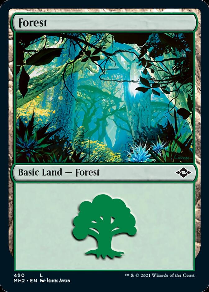 Forest (490) (Foil Etched) [Modern Horizons 2] | Card Citadel