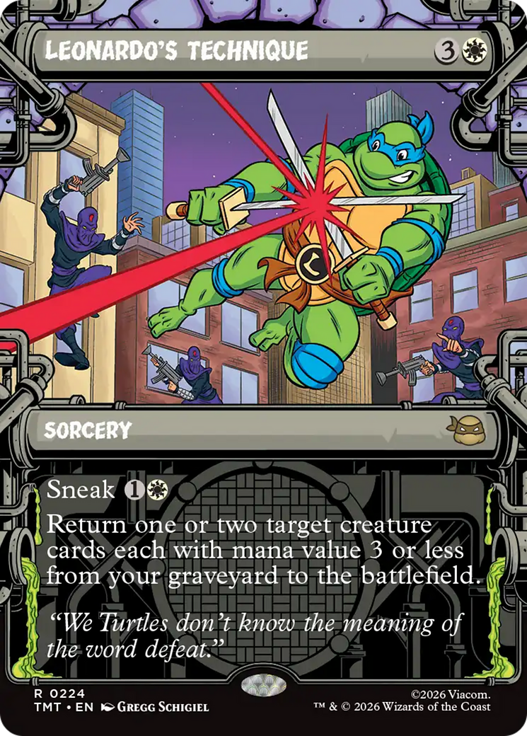 Leonardo's Technique (Showcase) [Teenage Mutant Ninja Turtles] | Card Citadel