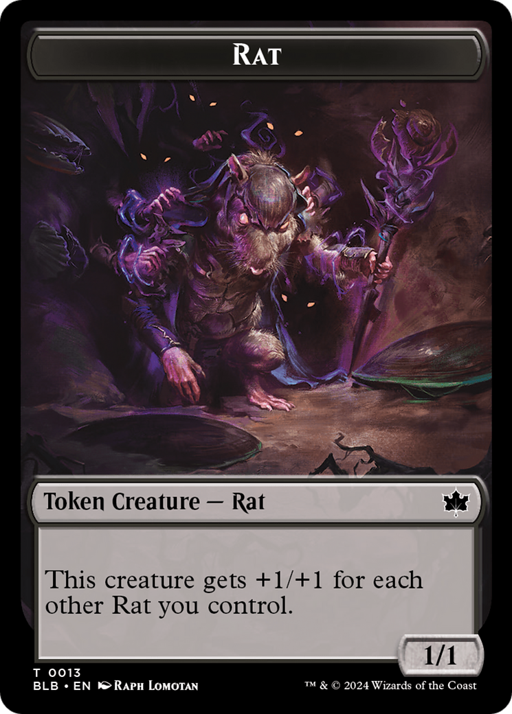 Rat Token [Bloomburrow Tokens] | Card Citadel