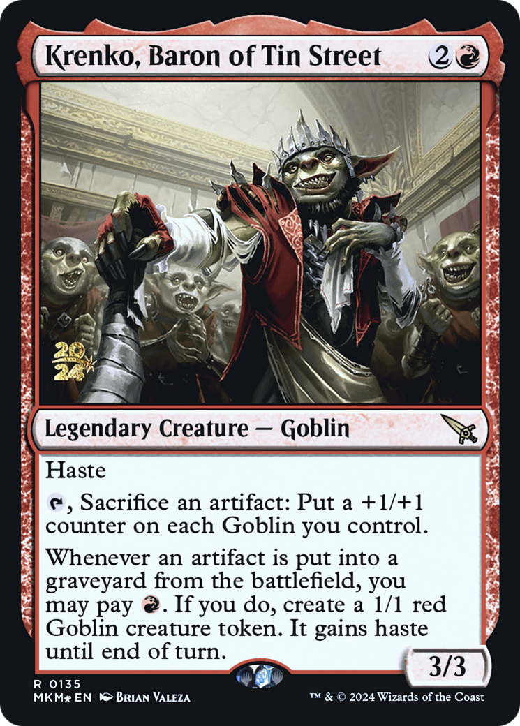 Krenko, Baron of Tin Street [Murders at Karlov Manor Prerelease Promos] | Card Citadel