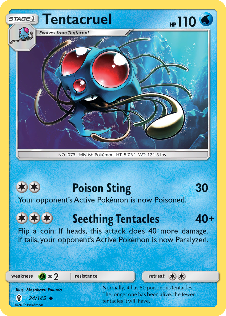 Tentacruel (24/145) [Sun & Moon: Guardians Rising] | Card Citadel