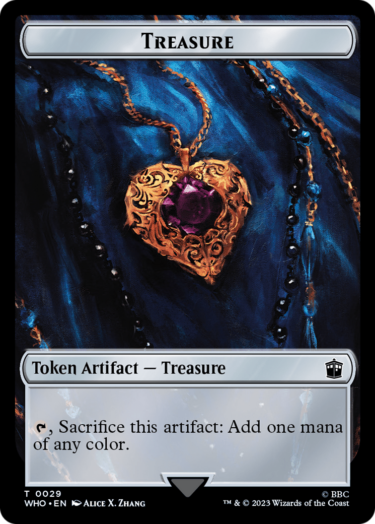 Warrior // Treasure (0029) Double-Sided Token [Doctor Who Tokens] | Card Citadel