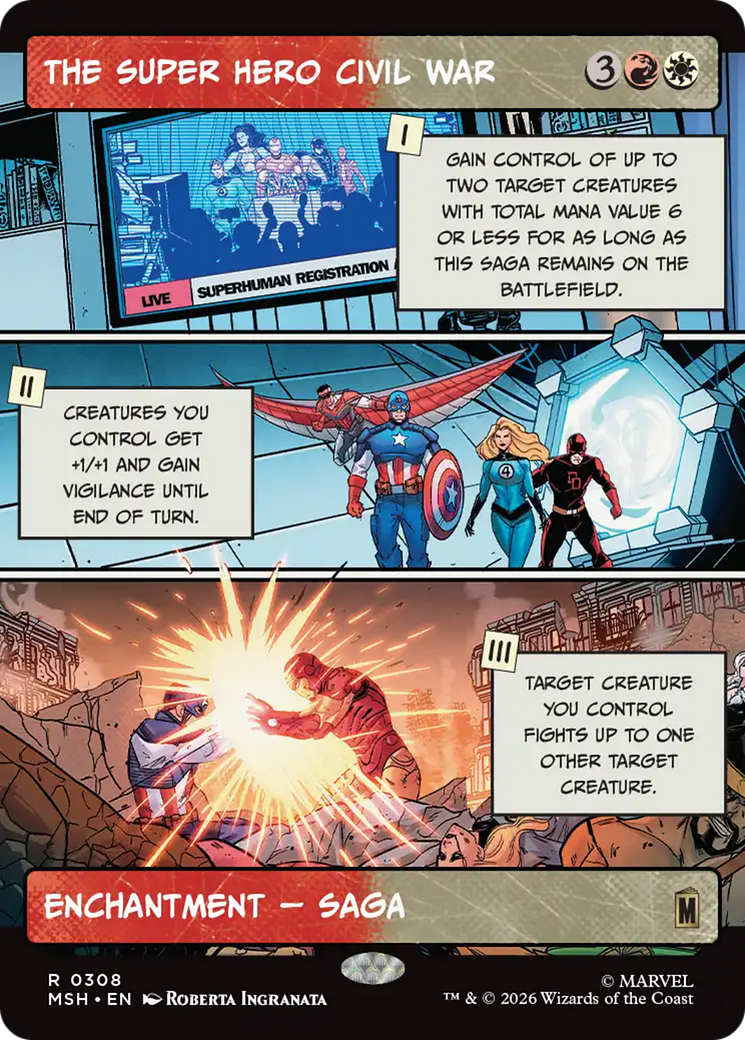 The Super Hero Civil War (Borderless) [Marvel Super Heroes] | Card Citadel
