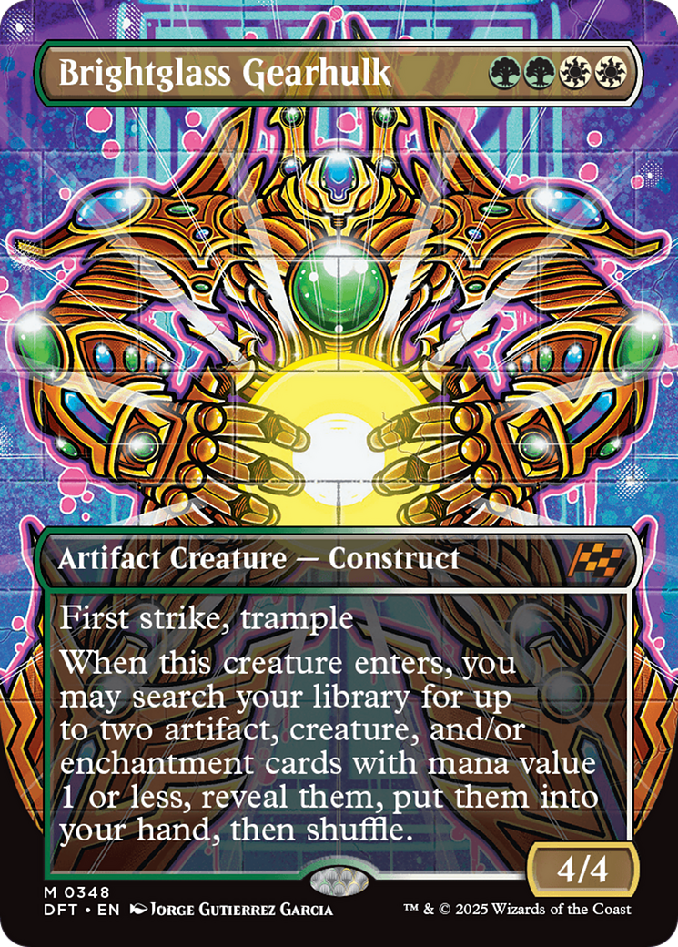 Brightglass Gearhulk (Borderless) [Aetherdrift] | Card Citadel