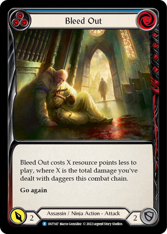 Bleed Out (Blue) [OUT147] (Outsiders)  Rainbow Foil | Card Citadel